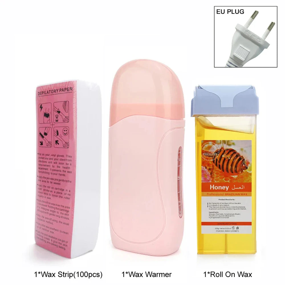 Rose Roll-On Wax Warmer Kit – Electric Hair Removal Set