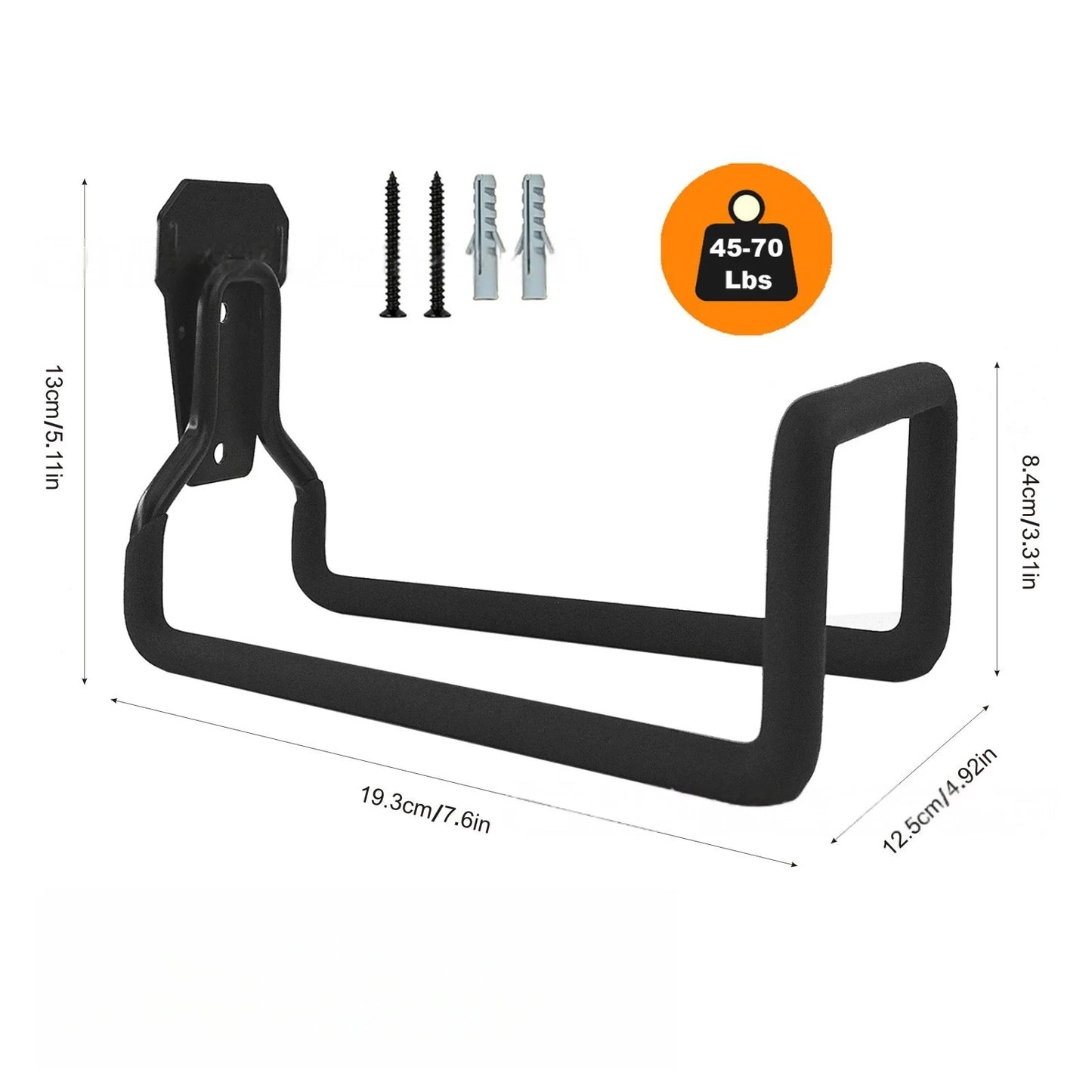 Metal Wall Mount Garden Hose Holder & Storage Bracket