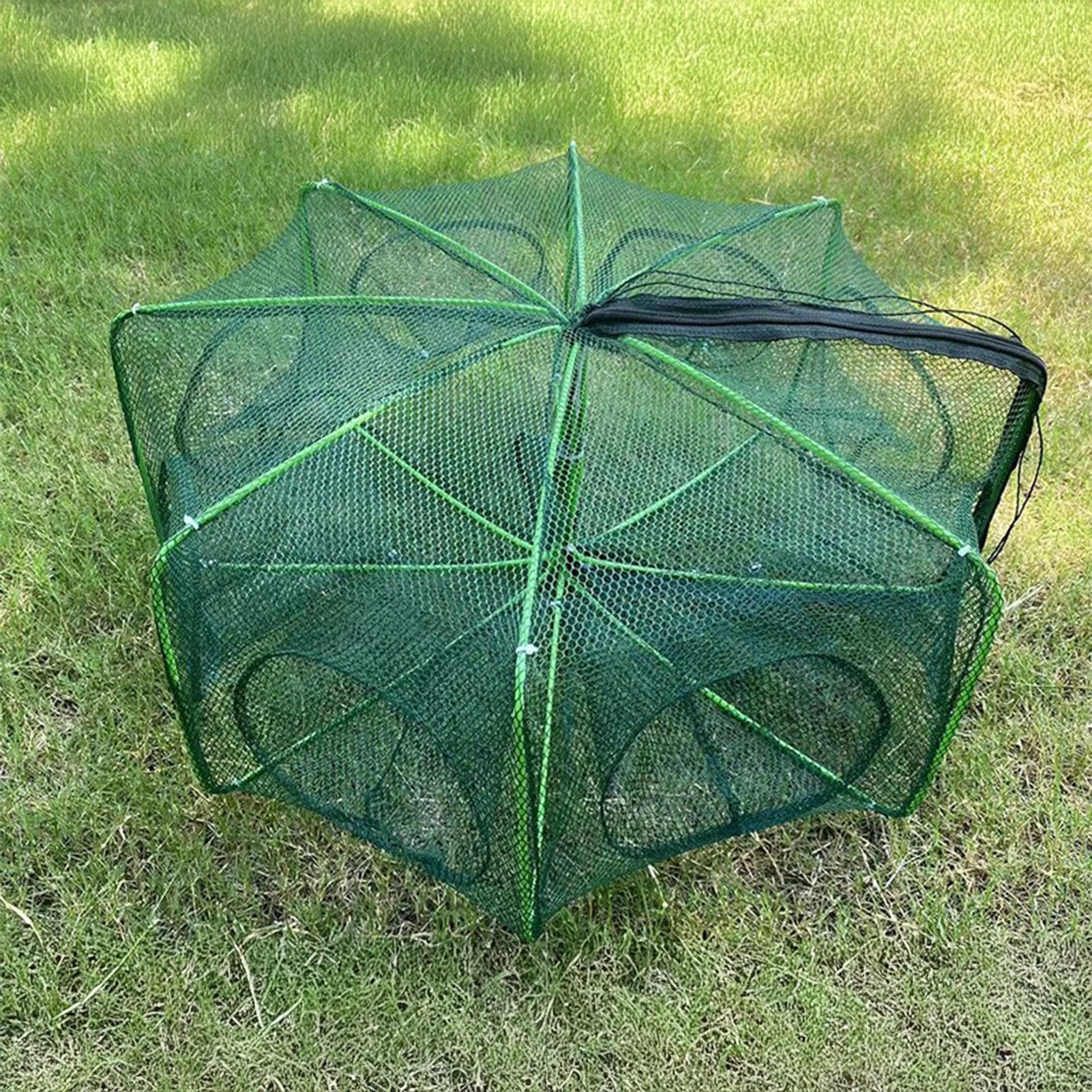 Collapsible Fishing Trap Underwater Foldable Minnow Catchers for Riverbed & Coastal Fishing Use Peaceful Pleasures Health and Wellness