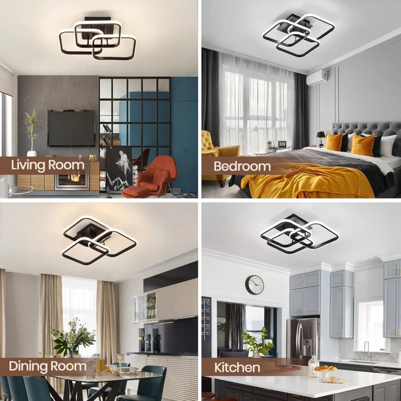 RUNTOIN Modern LED Ceiling Light 3-Color Surface Mount