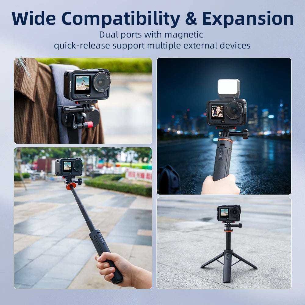Reliable & Lightweight Protection For DJI Action 6 Camera Frame Vertical/Horizontal Shooting Protective Frame Peaceful Pleasures Health and Wellness