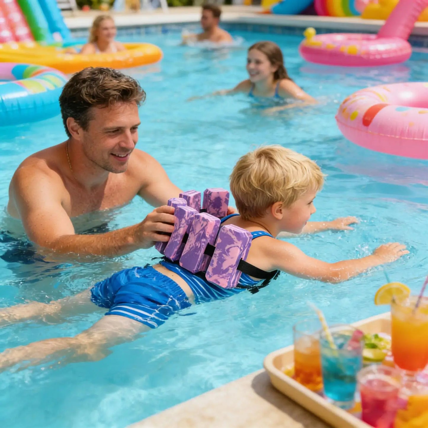 Adjustable Kids Swim Belt Flotation Belt for Pool Practice Waist Trainer for Beach Lake River Swimming Exercise Water Park Peaceful Pleasures Health and Wellness