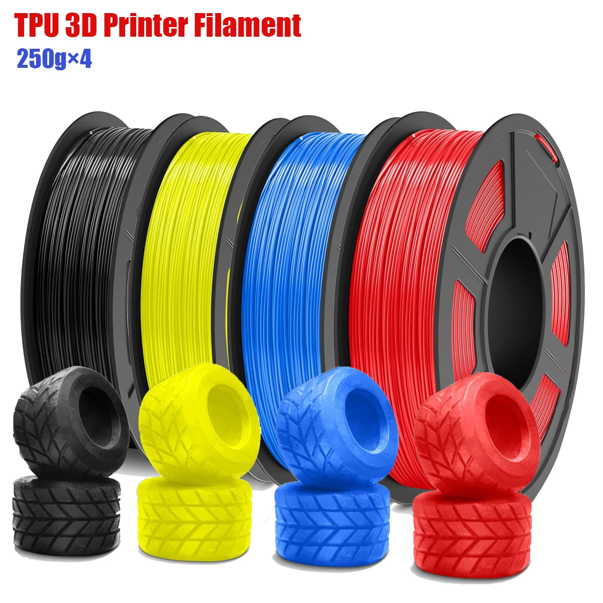 DINGSUN 3D 95A TPU Filament 1.75mm Bundle | 250g Vacuum Spools