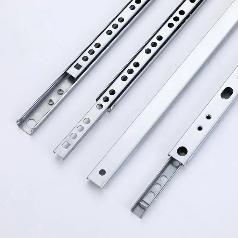 New 2Set Smooth Glide Bearing Drawer Slides 17mm Wide Two Way Slide Drawer Glides 8"-17" Hardware Accessories Drawer Rail Peaceful Pleasures Health and Wellness