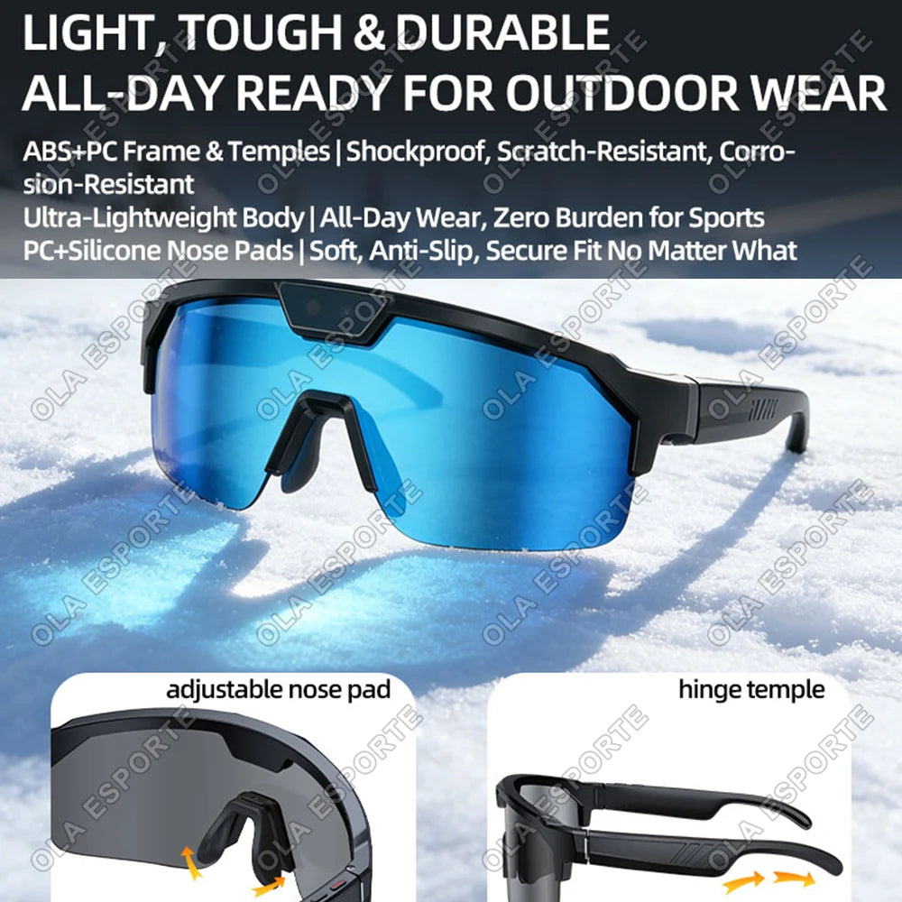 2026AI Smart Glasses Men with ChatGPT Voice Assistant 3000W Photo 1200P Video Recording Bluetooth 150+Translation Sunglasses IOS Peaceful Pleasures Health and Wellness