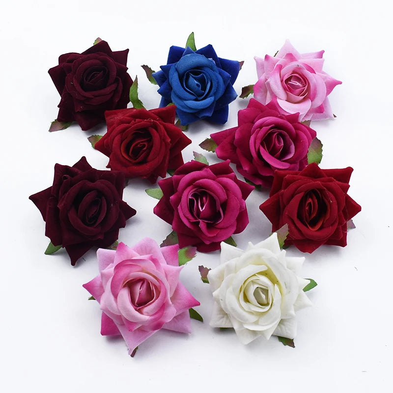 50/100 Pcs Silk Artificial Rose Heads – Wedding & Home Décor
