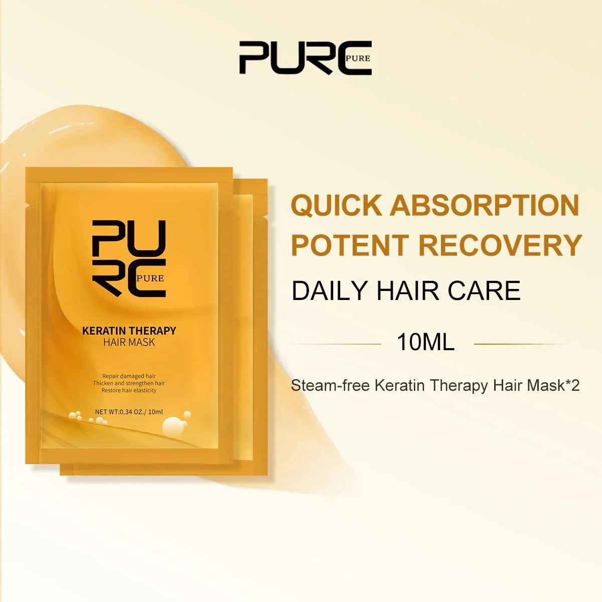 PURC Keratin Hair Mask – Repair Split Ends & Deep Moisturize