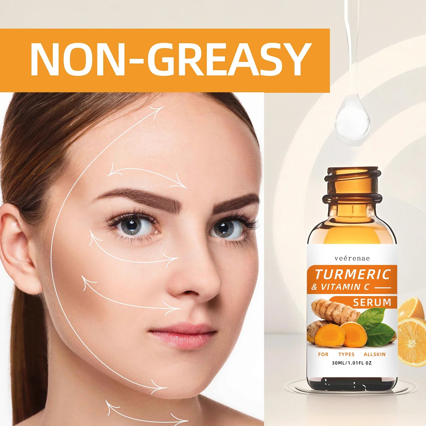 Turmeric & Vitamin C Face Serum – Hydrating & Brightening