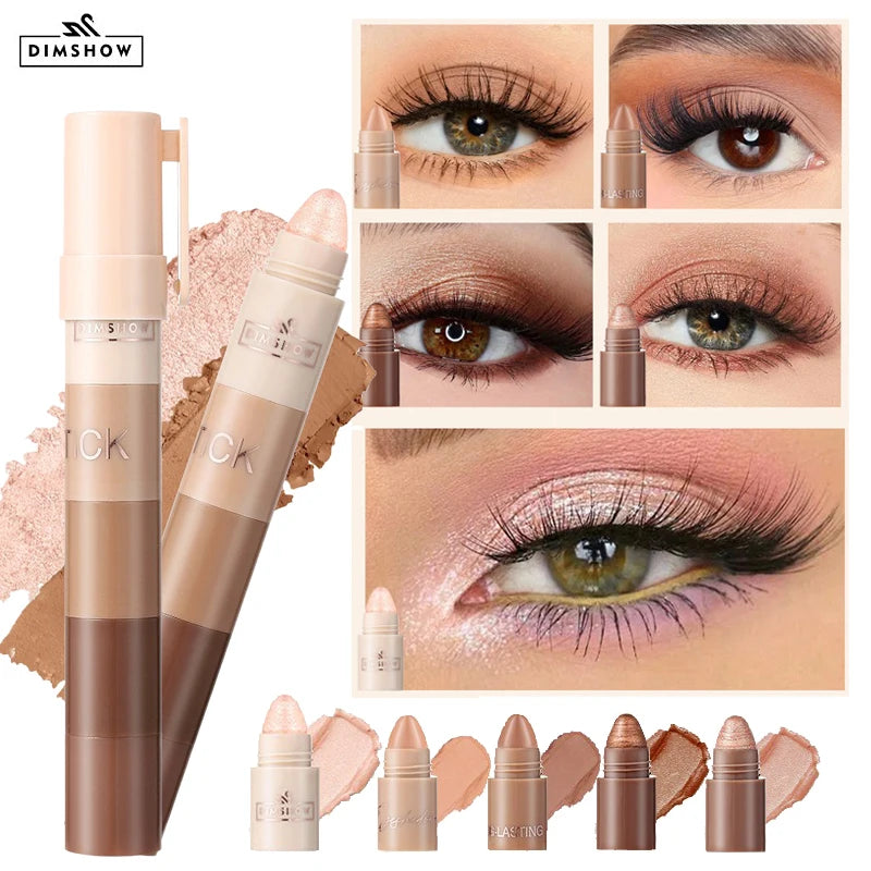5-in-1 Eyeshadow Pencil Kit | Matte Shimmer Highlight Makeup