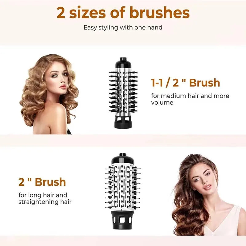 Automatic Rotating Multifunctional Hot Air Brush Portable Ionic Blow Dryer Bristle Laser Hair Salon Tool Electric Power Peaceful Pleasures Health and Wellness