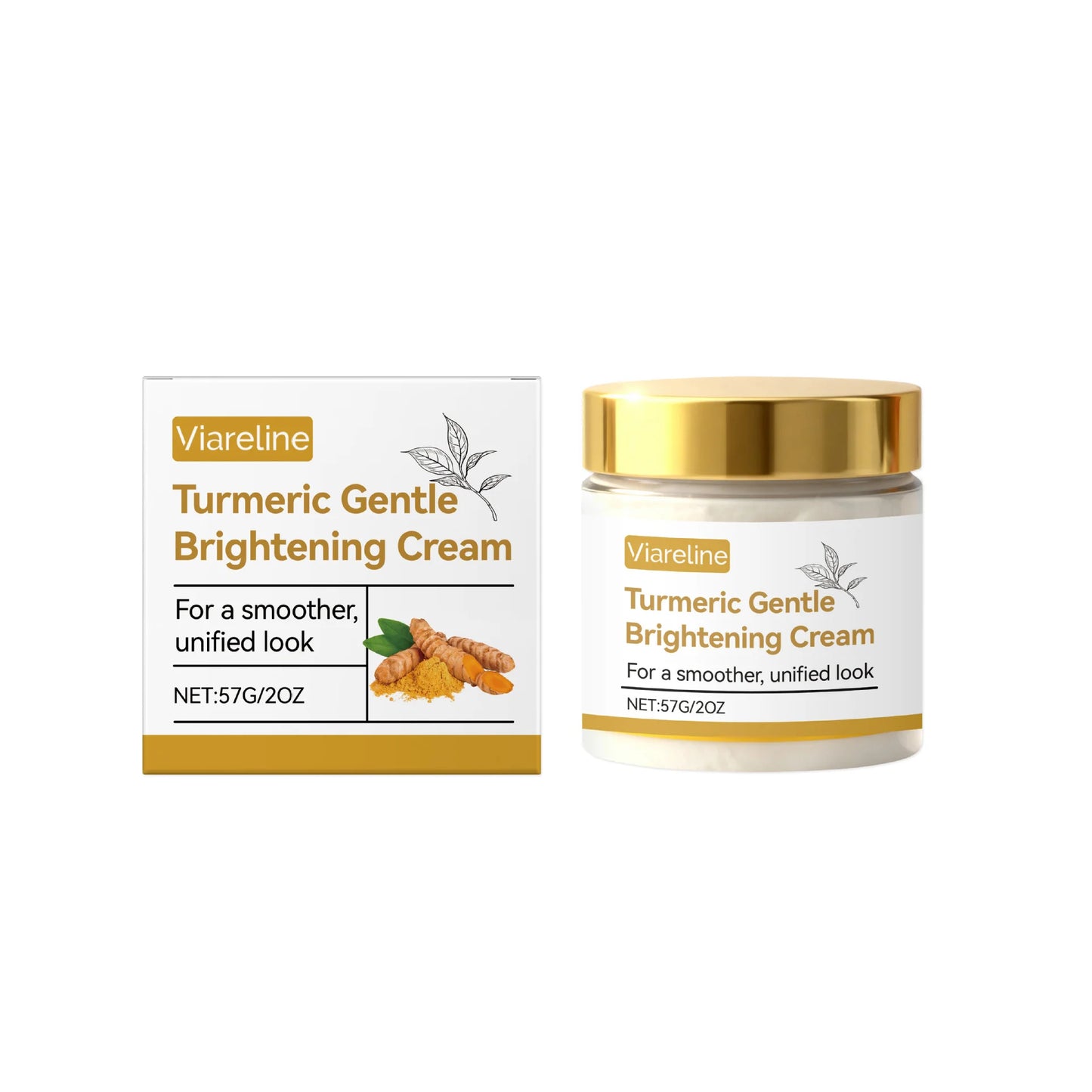 Turmeric Moisturizing Cream Firming Revitalizing Brightening Repairing Smoothing Lightening Fade Fine Lines Hydrating Face Cream Peaceful Pleasures Health and Wellness 57g boxed