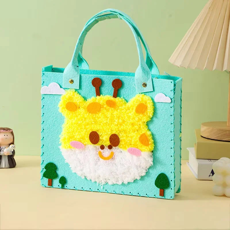 DIY Sewing Felt Bag Kids Education Toy Cute Cartoon Animal Hand Safe