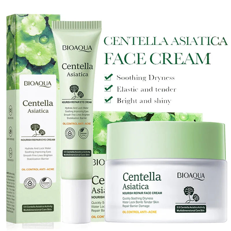 BIOAQUA Centella Asiatica Face Cream & Eye Cream Travel Set