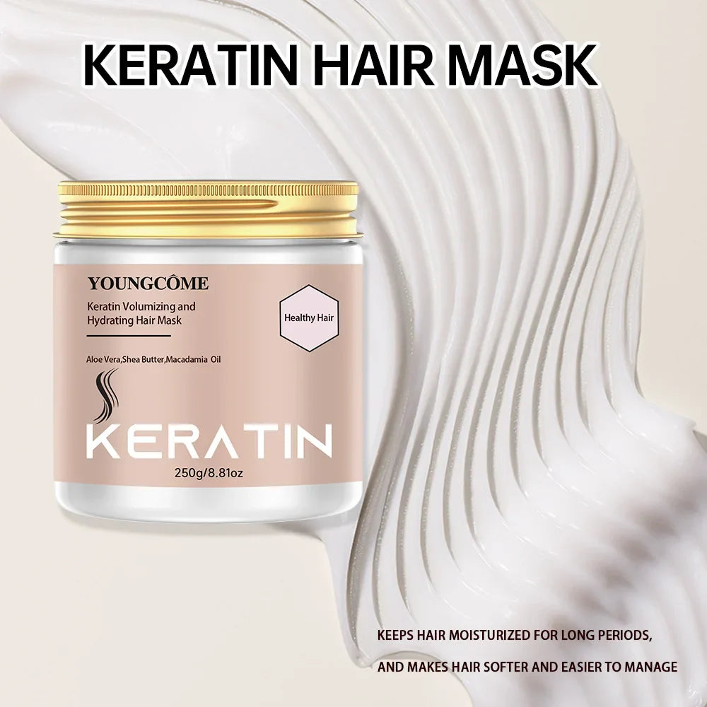 Keratin Hair Mask – Deep Moisture, Smooth & Frizz Control