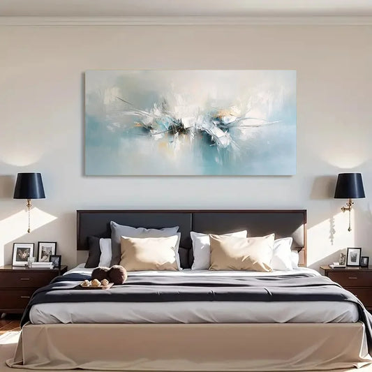 Abstract Blue Canvas Wall Art Print | Frameless Modern Décor Canvas Wall Art Print Peaceful Pleasures Health and Wellness