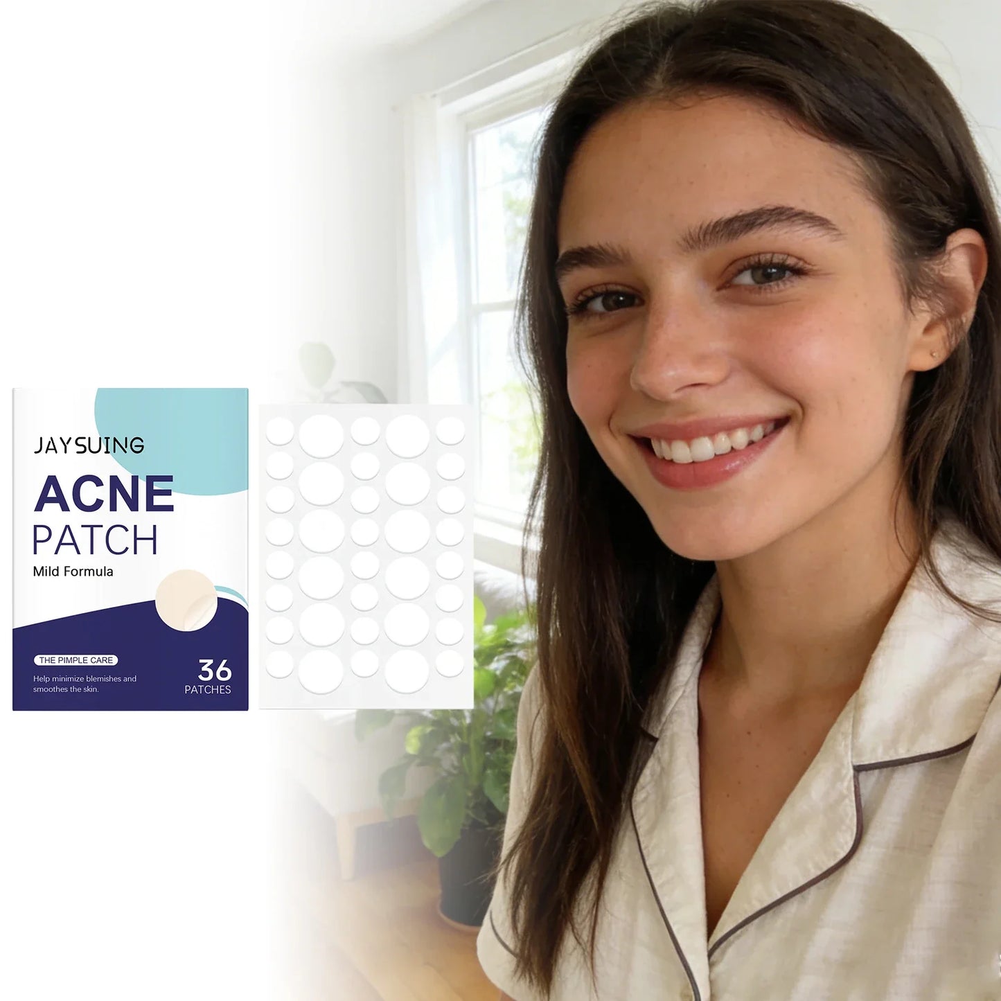 Jaysuing Salicylic Acid Pimple Patches – 36pcs Acne Hydrocolloid