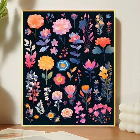 PhotoCustom Painting Paints By Numbers,For Beginner,Simple,Art,Handmade,Simple Flowers,Art Supplies,Digital,On Canvas,Home Decor Peaceful Pleasures Health and Wellness