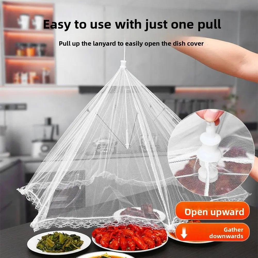 Durable Foldable Food Covers Breathable Dustproof Dining Table Mesh Cover Anti Fly Mosquito Fruit Picnic Protect Net reusable Peaceful Pleasures Health and Wellness