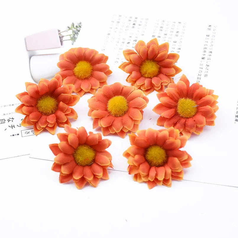 Artificial Silk Daisy Flower Heads 10/20pc | Wedding & Home Decor