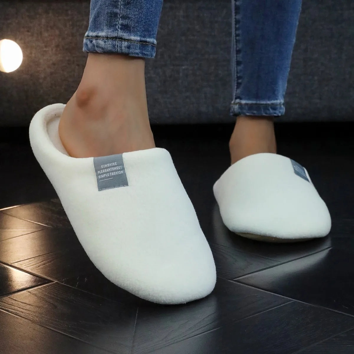 Plush Closed Toe House Slippers | Non-Slip Unisex Winter Flats