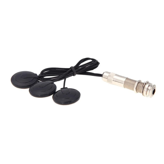 Piezo Contact Pickup Pick-up 3 Transducers Guitar Violin Banjo Peaceful Pleasures Health and Wellness BLACK