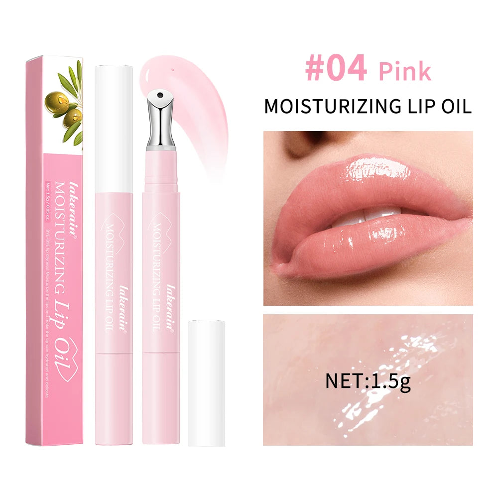 Lakerain Plumping Lip Gloss Hydrating Moisturizing Long Lasting Lip Oil Transparent Lip Tint Daily Lip Care Makeup Cosmetics Peaceful Pleasures Health and Wellness 4Pink