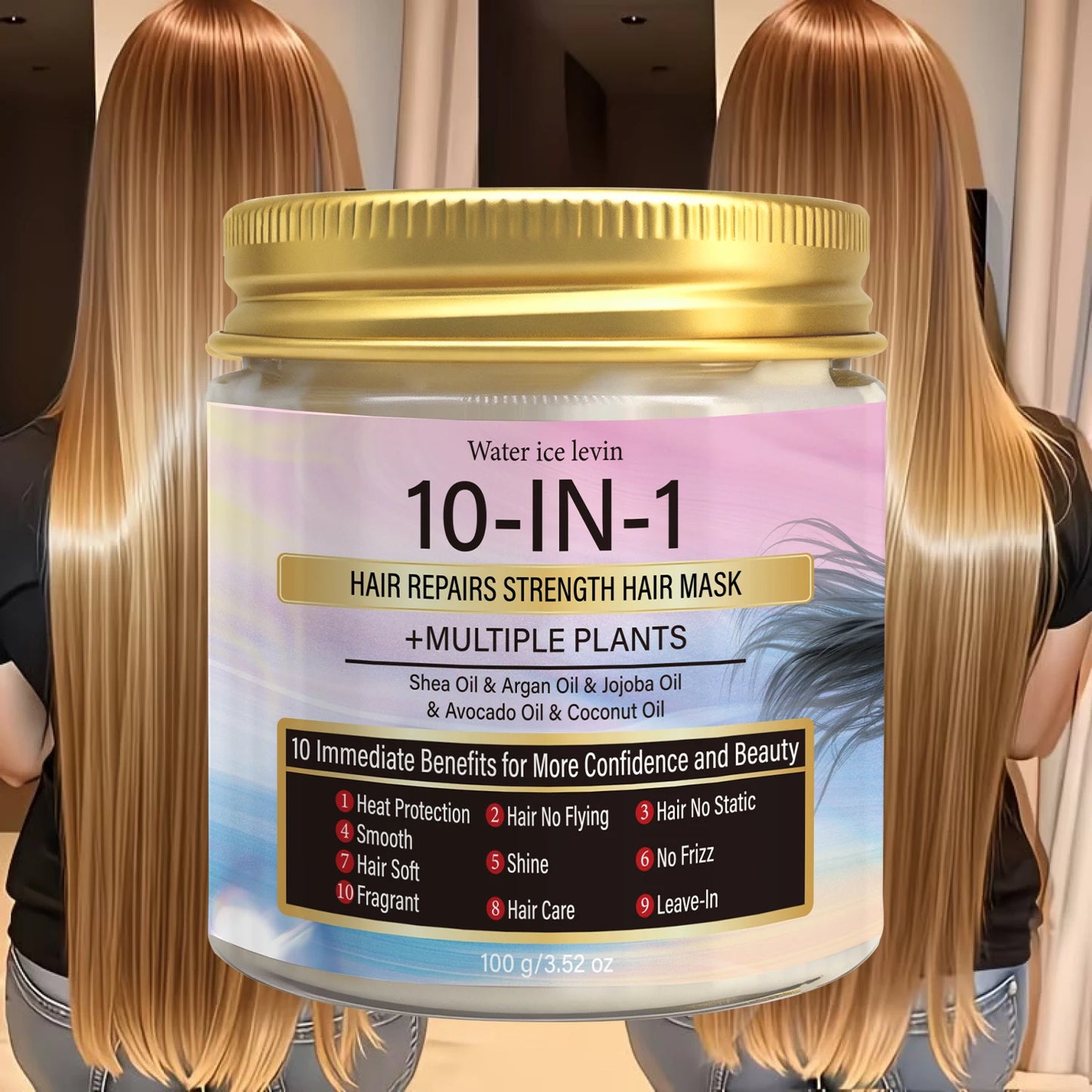 Multi-Oil Hair Mask with Keratin & Biotin | 10-in-1 Repair Hair Treatment Mask Peaceful Pleasures Health and Wellness