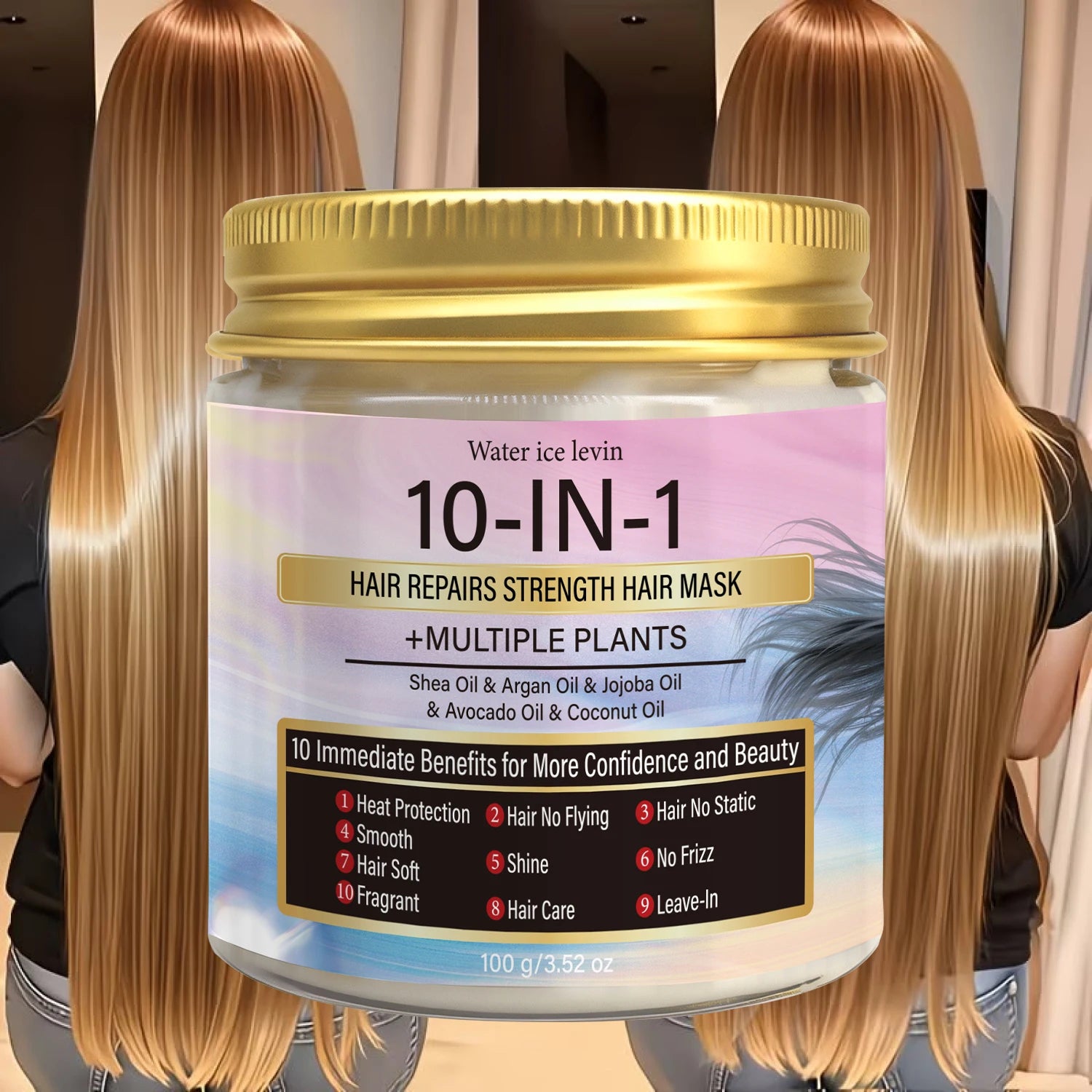 Multi-Oil Hair Mask with Keratin & Biotin | 10-in-1 Repair Hair Treatment Mask Peaceful Pleasures Health and Wellness
