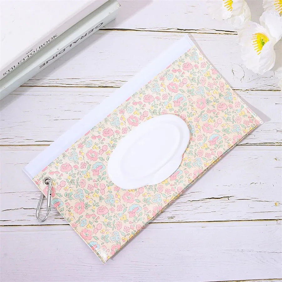 Baby Wet Wipe Pouch EVA Flip Cover | Refillable Stroller Bag