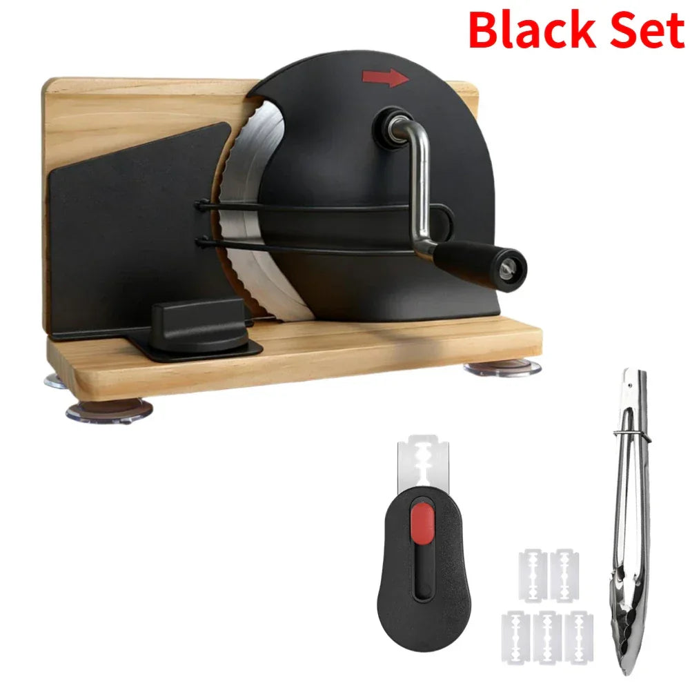 Homemade Bread Tool Set - 5-20mm Adjustable Thickness Manual Bread Cutter + Dough Scribing Tool + Bread Clamp Bakery Supplies Peaceful Pleasures Health and Wellness Black Set