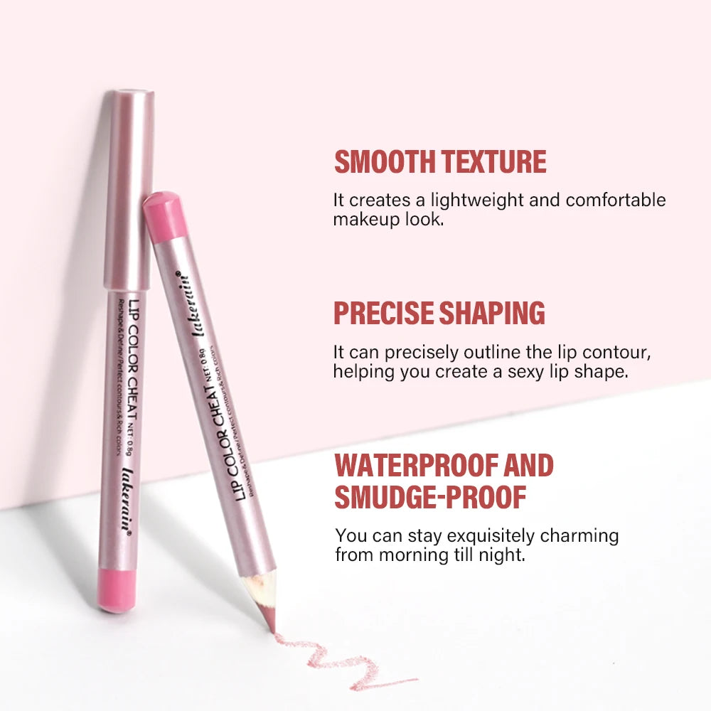 Long-Lasting Waterproof Lip Liner Lip Pencil Color Cheat Precise Shaping Moisturizing Smooth Create Sexy Lip Shape Cosmetics Peaceful Pleasures Health and Wellness