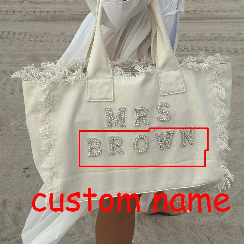 Custom Personalised Mrs Tote Bag | Bride to Be Wedding Gift