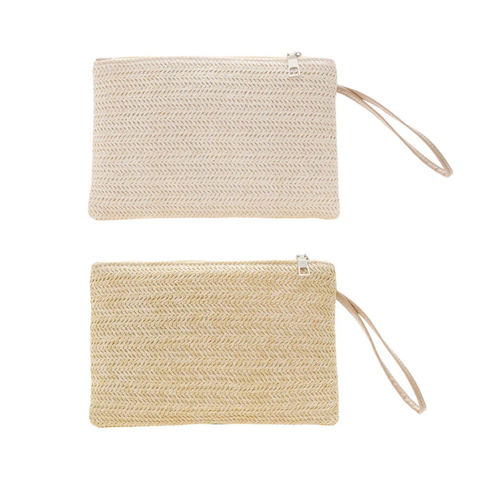 Bohemian Woven Clutch Wristlet Bag | Women's Beach Purse Peaceful Pleasures Health and Wellness