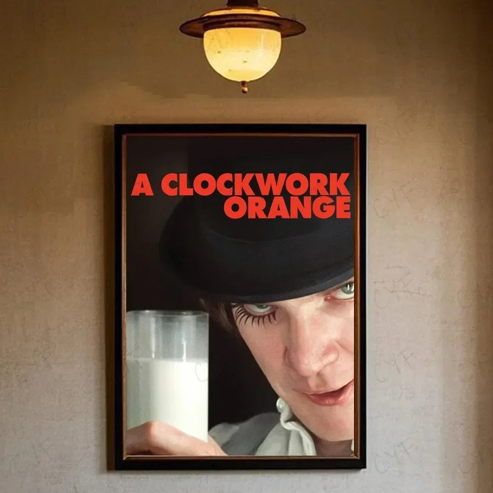 A Clockwork Orange Retro Movie Canvas Wall Art Poster | Unframed