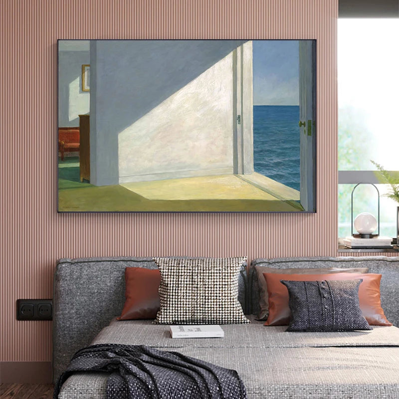 Edward Hopper Famous Realistic Master Art Poster Canvas Painting Nighthawks Life Landscape Wall Art Living Room Home Decorati Peaceful Pleasures Health and Wellness
