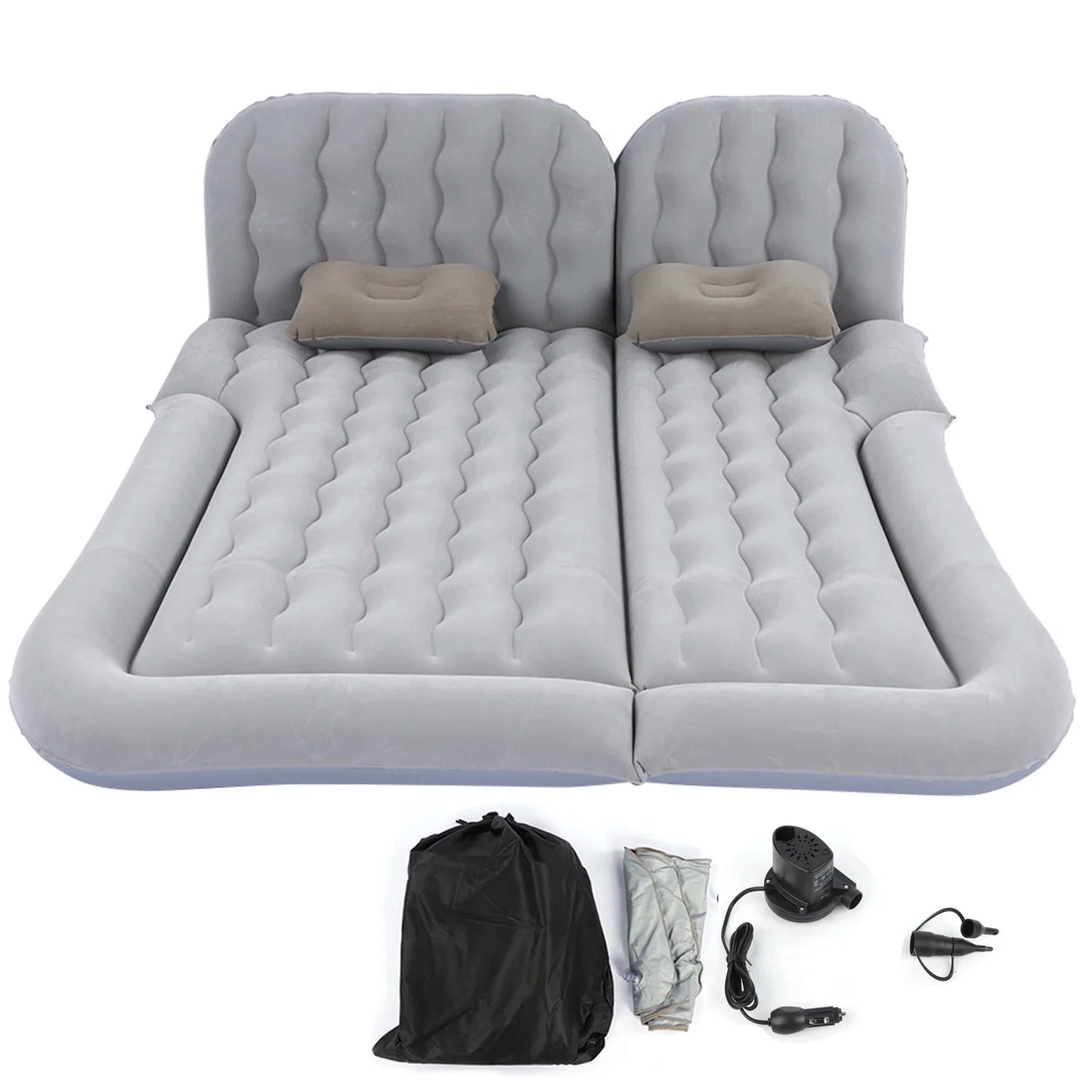 2 1 Multifunction Inflatable Travel Mattress PVC Flocking Soft