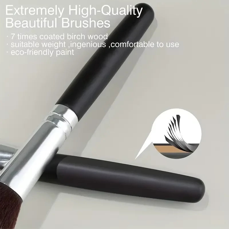 18-Piece Professional Makeup Brush Set | Soft Wood Handle