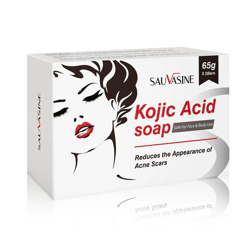 Handmade Kojic Acid Soap Gentle Cleanser with Vitamin C for Face & Body Oil Control Radiance Care Non-Drying Formula Skin Care Peaceful Pleasures Health and Wellness B 65gx2Bars
