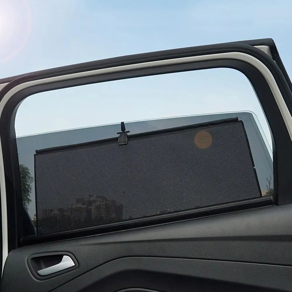 Universal Car Side Window Sunshad Automatic Retractable Car Window Curtain, UV Protection Heat Insulation Car Privacy Sun Shade Peaceful Pleasures Health and Wellness