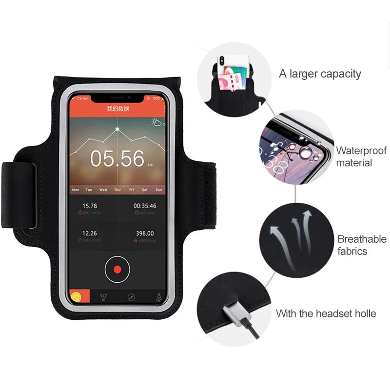mini cell phone armband for run Sport bag women Cell phone running bag for mobile phone wrist stand for men Sports Accessories Peaceful Pleasures Health and Wellness