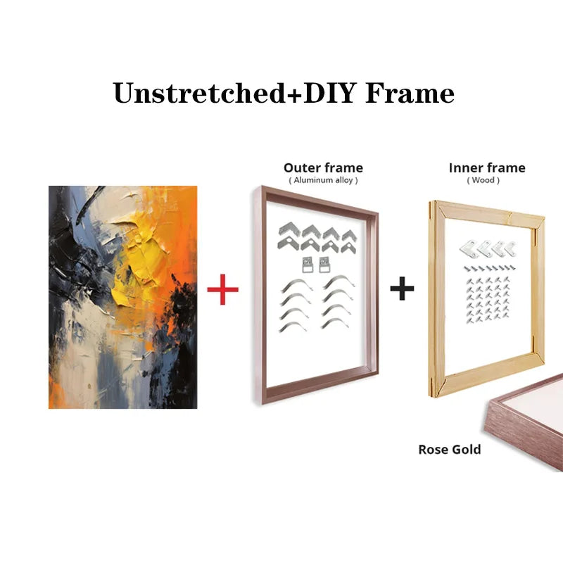 Original Hand-Painted 3D Texture Wall Art for Living Room And Bedroom Unique Gift Idea Peaceful Pleasures Health and Wellness With DIY Frame 60x90cm