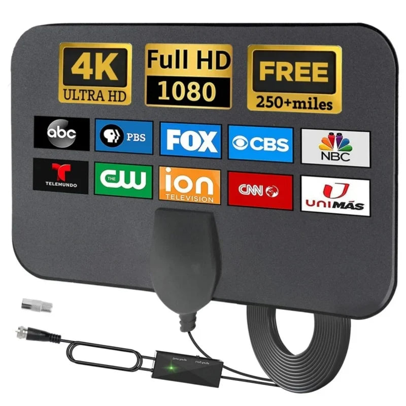 Indoor HD Digital TV Antenna 4K 1080P DVB-T2 Mini Mesh