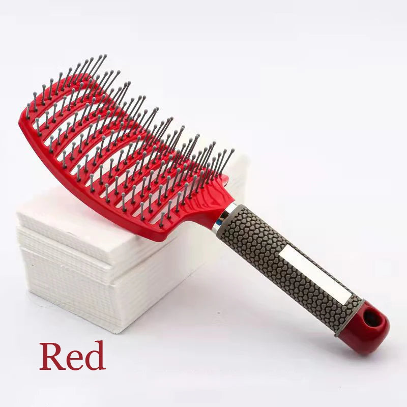 Scalp Massage Detangling Hairbrush – Anti-Static Nylon Brush