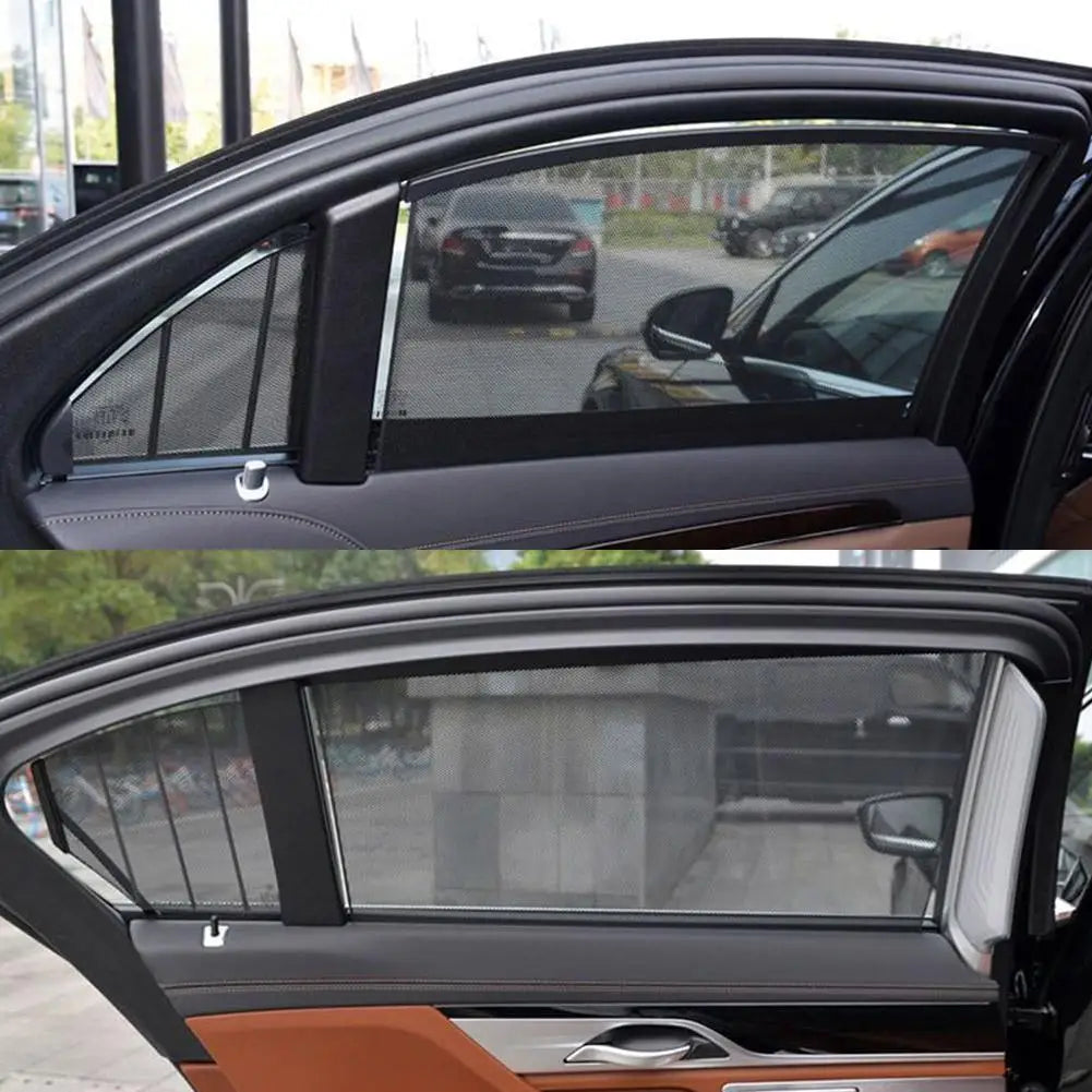 Universal Car Side Window Sunshad Automatic Retractable Car Window Curtain, UV Protection Heat Insulation Car Privacy Sun Shade Peaceful Pleasures Health and Wellness