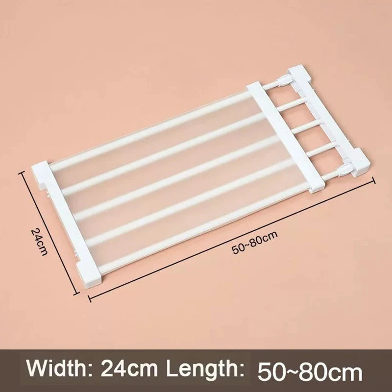 Expandable Tension Shelf & Rod Organizer | Closet Cabinet Kitchen