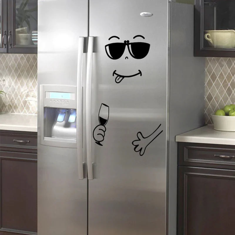 Cute Happy Face Fridge Magnet Sticker | Kitchen Wall Decor