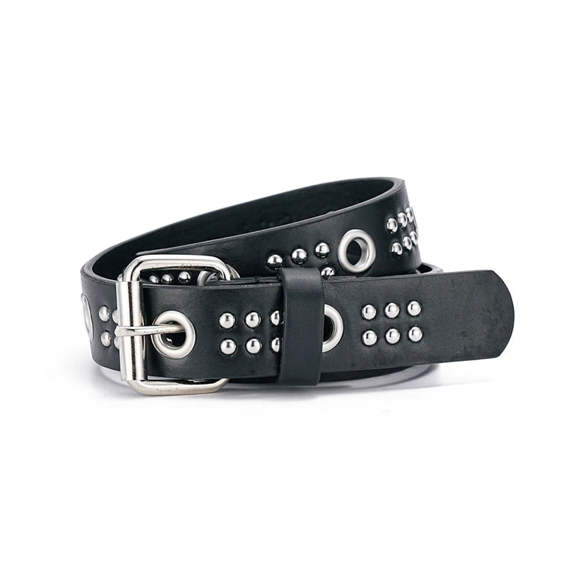 Vintage Bronze Chunky Belt – Y2K Punk Grunge Jean Belt Unisex
