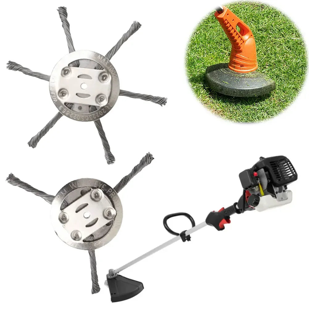 Steel Wire Grass Trimmer Head – Universal Weed Brush (1–5 Pack) Peaceful Pleasures Health and Wellness