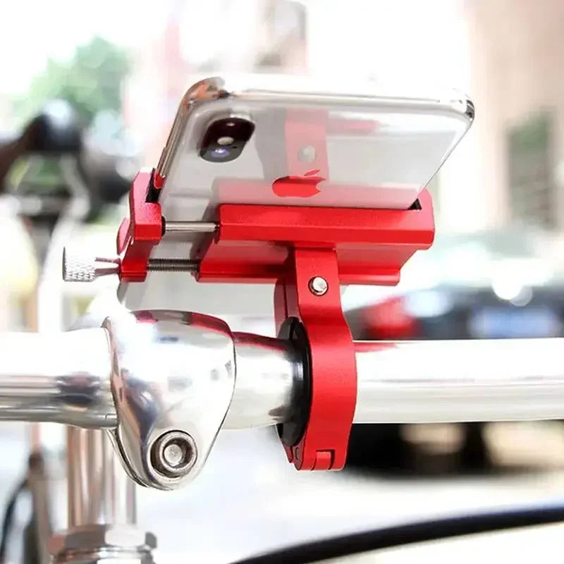 Metal Riding MTB Motorcycle Bicycle Phone Holder Aluminum Alloy Anti-slip Bracket Support GPS Clip Bike Phone Stand for iPhone Peaceful Pleasures Health and Wellness