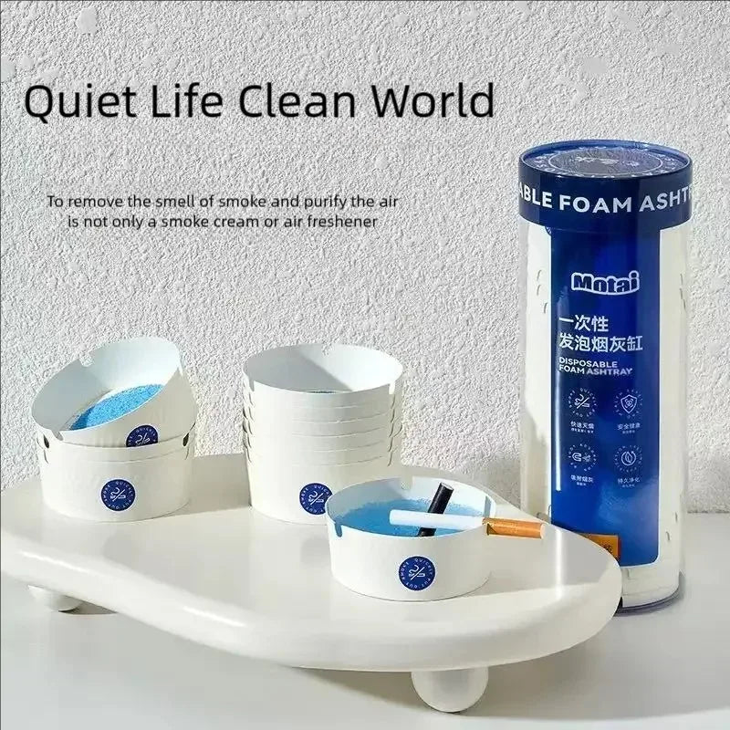 High quality environmental protection disposable paper ashtray with cigarette ointment, specially designed for bars and parties. Peaceful Pleasures Health and Wellness